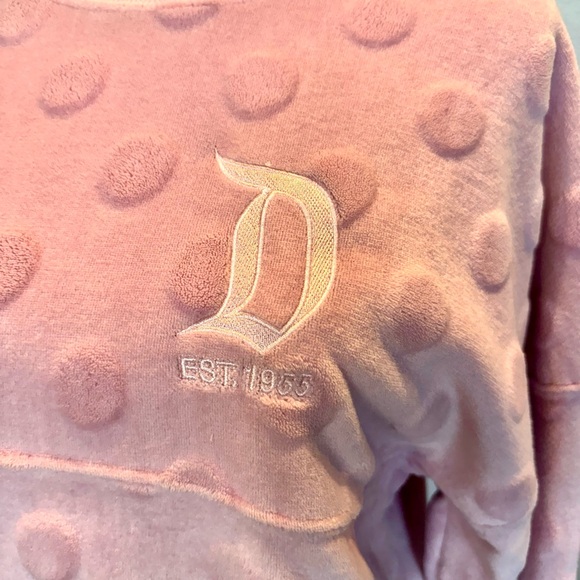 Soft Textured Polka Dot Disneyland Spirit Jersey | XS | EUC | Light Pink |Disney - Picture 4 of 10
